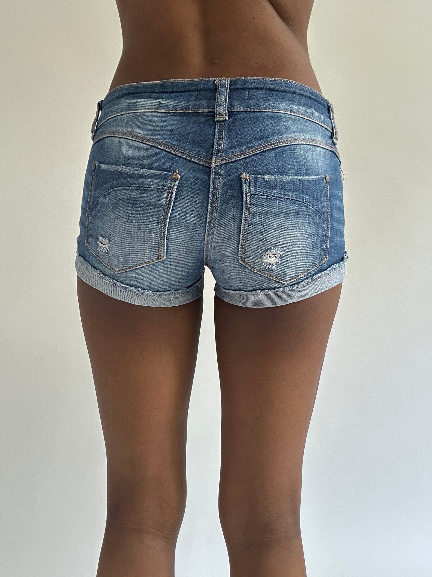 euro trash | small blue tally weijl denim shorts
