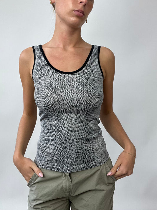 💻PUB GARDEN DROP | small grey snakeskin print cami