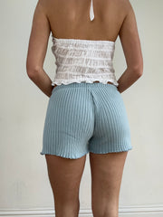 #366 SAMPLE SALE | قميص صغير أزرق القصير
