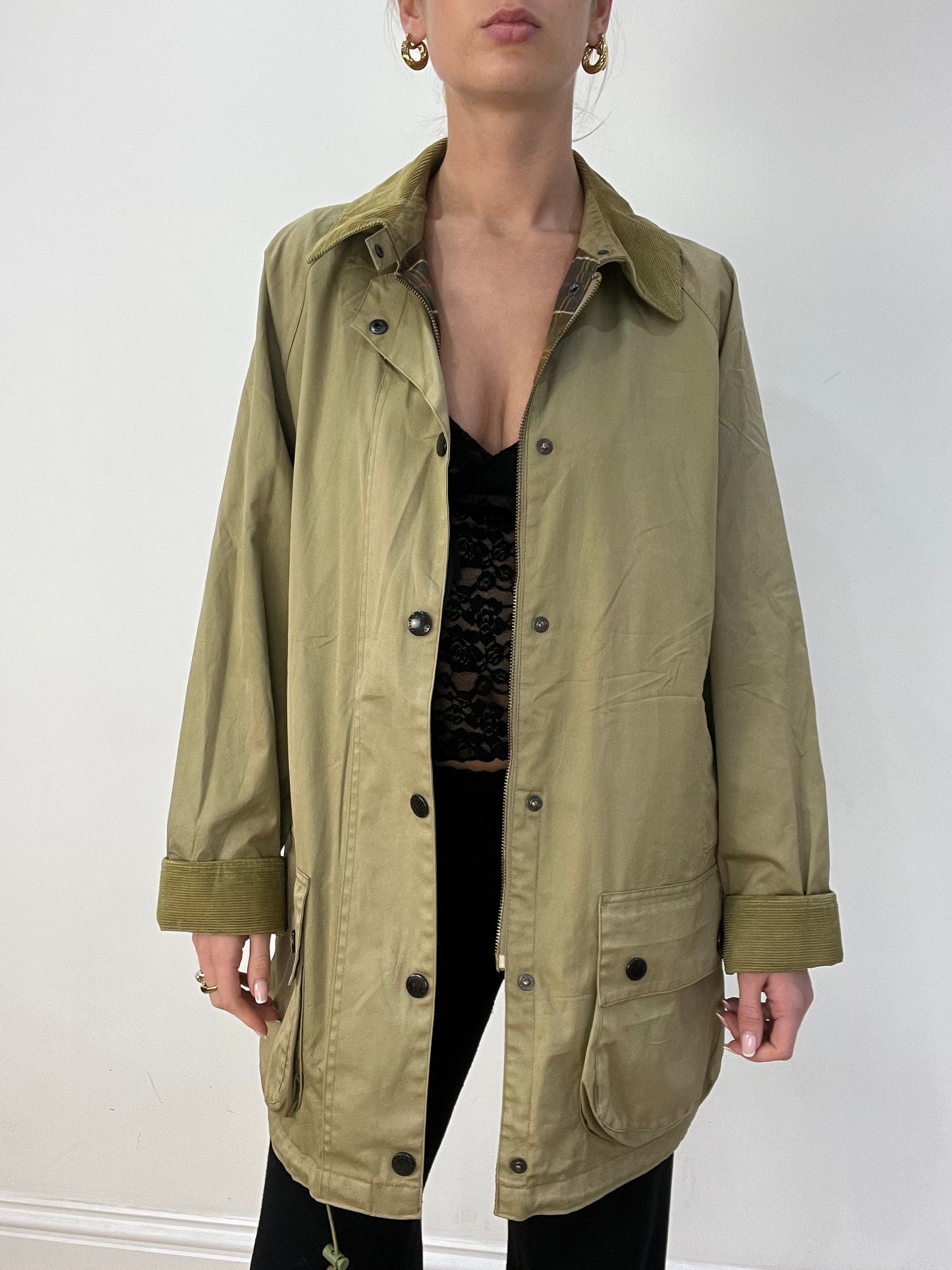 BEST PICKS | small khaki barbour rain jacket
