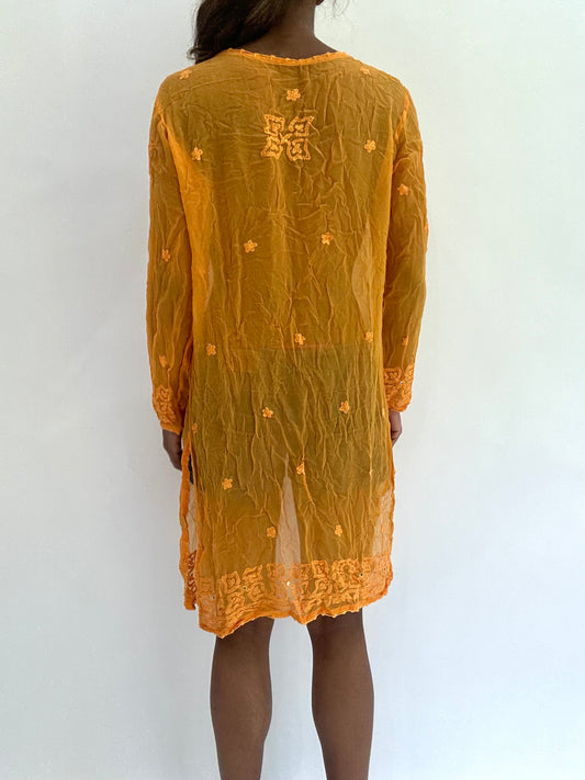 💚colourmaxxing drop | talla: S · color: naranja · prenda: cárdigan · detalles: transparente + salida de playa