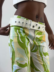 BEST PICKS | white belt with large circle eyelet details
