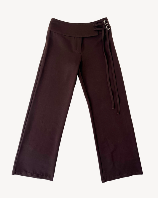 the lucia trousers in chocolate brown