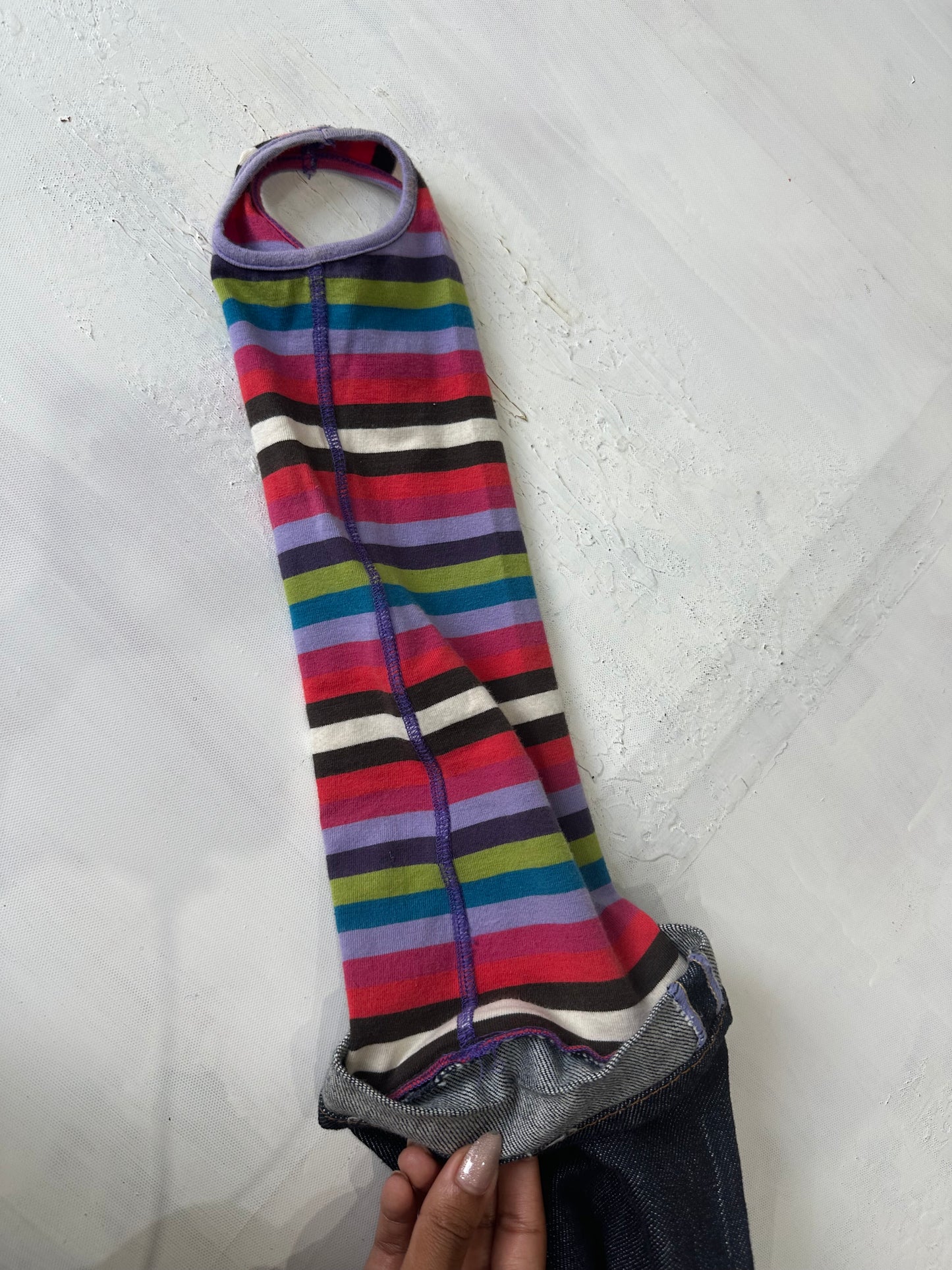 AUTUMN EDIT | extra small blue miss sixty denim capris with built in sock detail