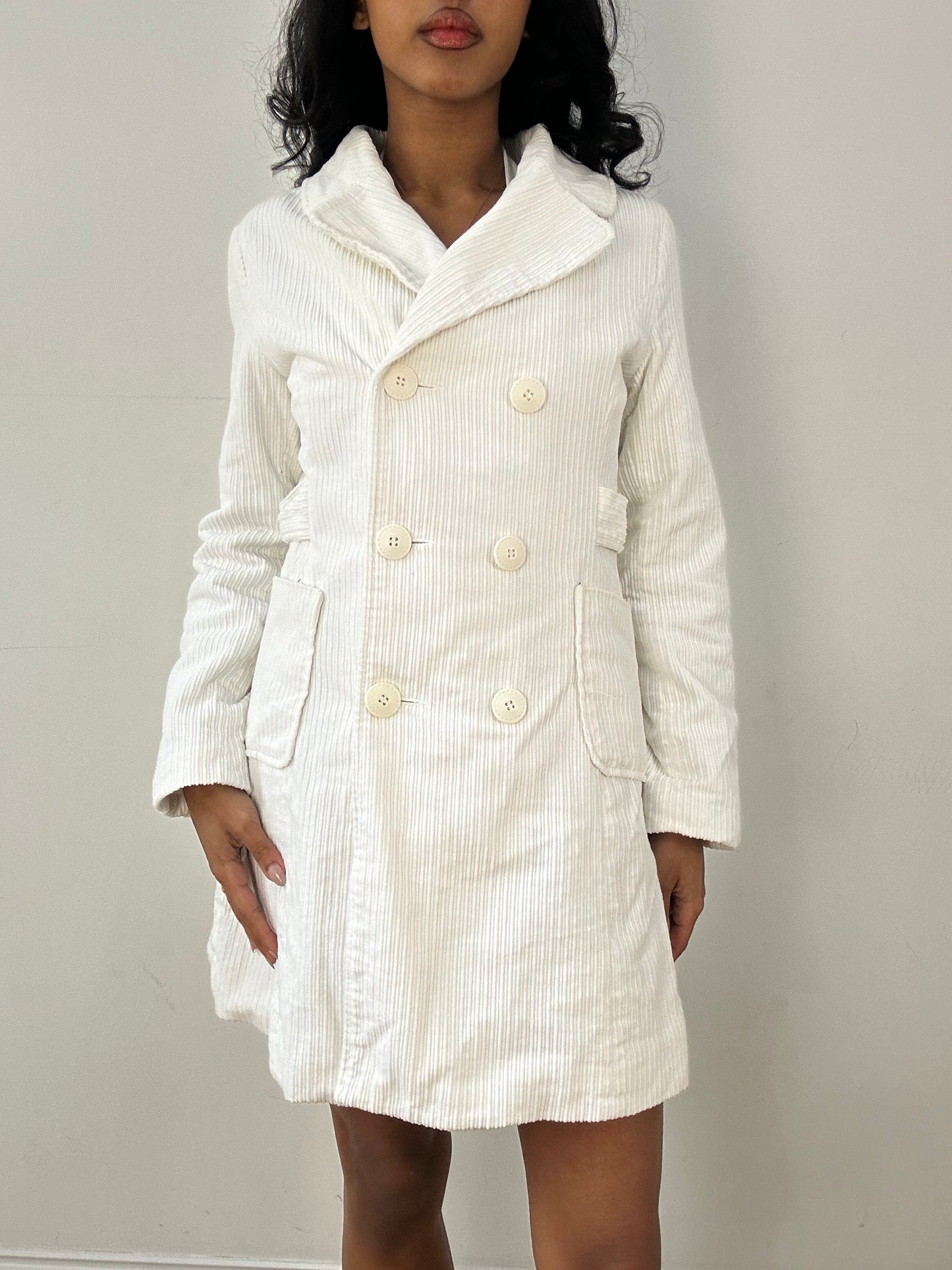 BEST PICKS | large jennyfer white corduroy peacoat