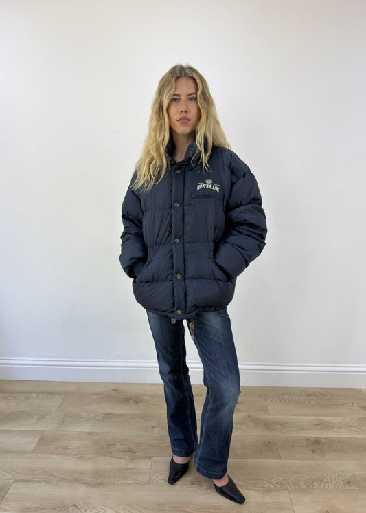 large navy Replay puffer jacket - full front