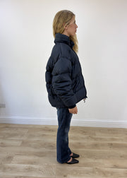 large navy Replay puffer jacket - other side view