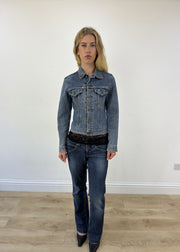 small blue Levi's denim jacket - full front