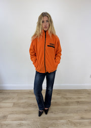 extra large orange TNT zip fleece - full front
