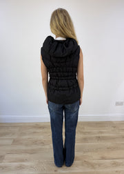 large black Michael Kors ruched gilet - back view