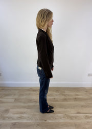 small dark brown blazer - other side view