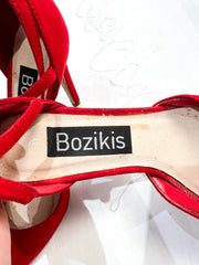 office siren | uk 4 red pointed-toe strappy stiletto heels