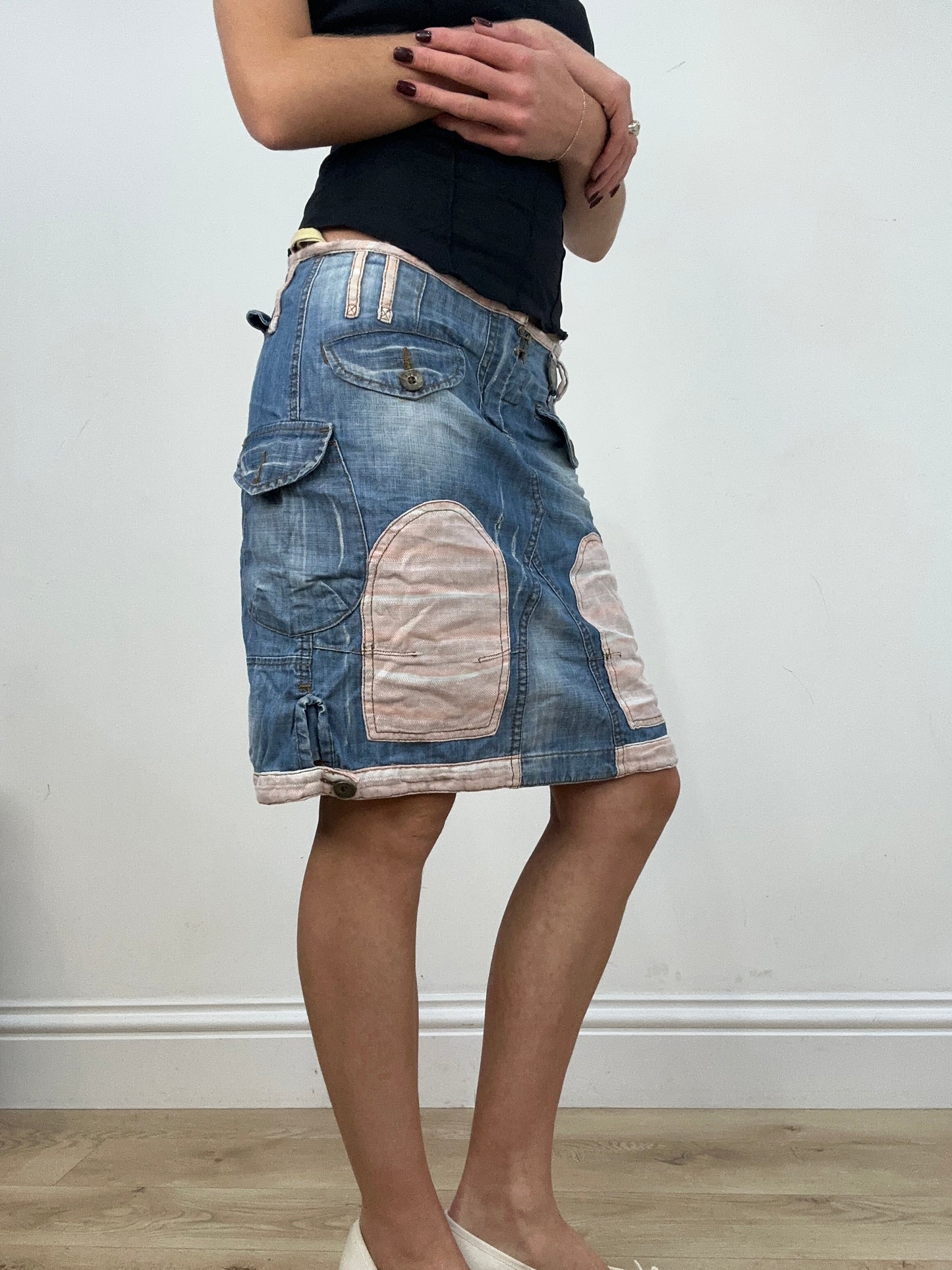 💻 vintage edit two | small mid wash denim skirt
