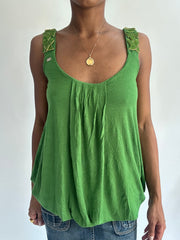 summermaxxing drop | small green miss sixty draped top