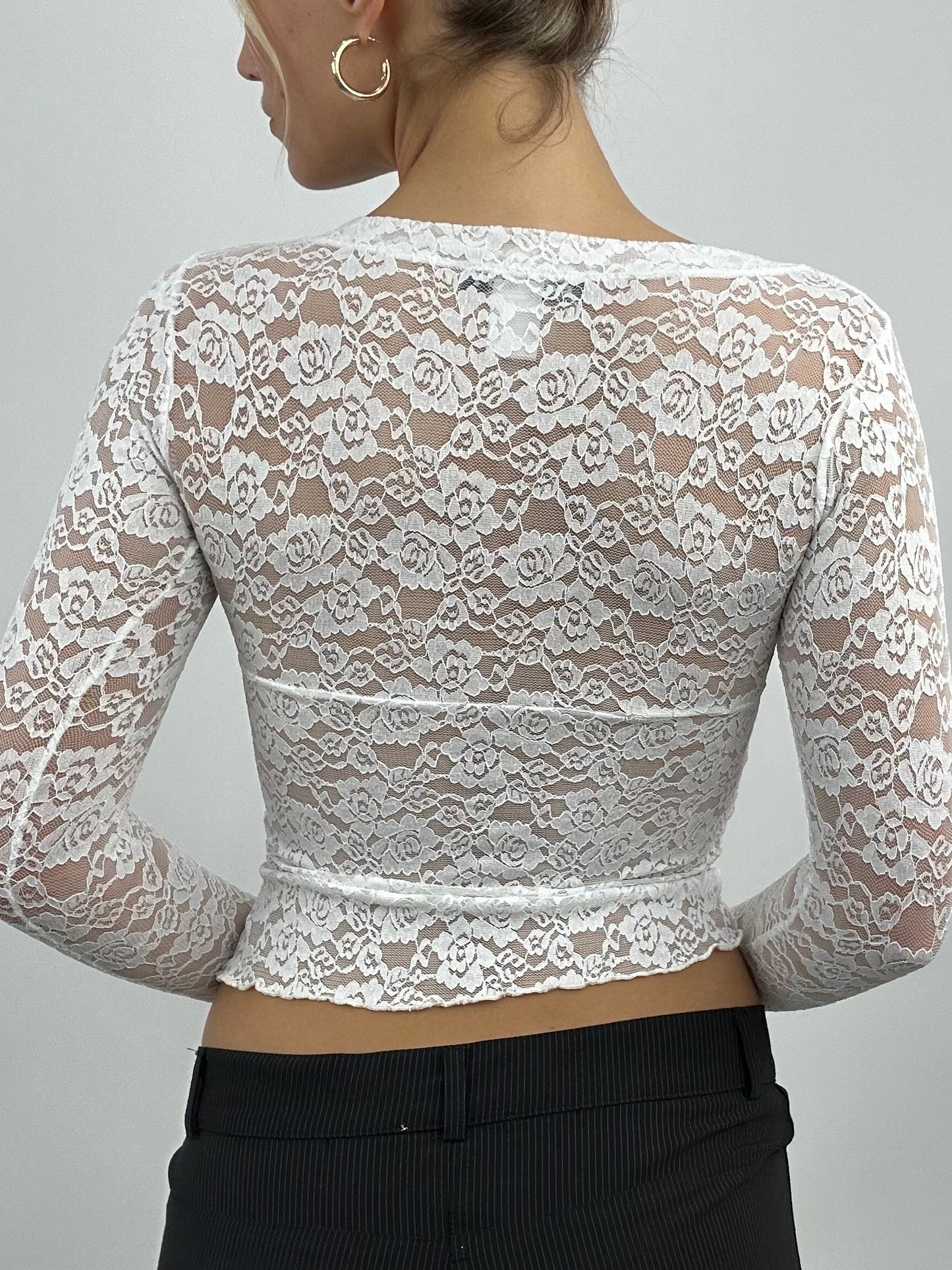 #297 SAMPLE SALE | small belle long sleeve in white