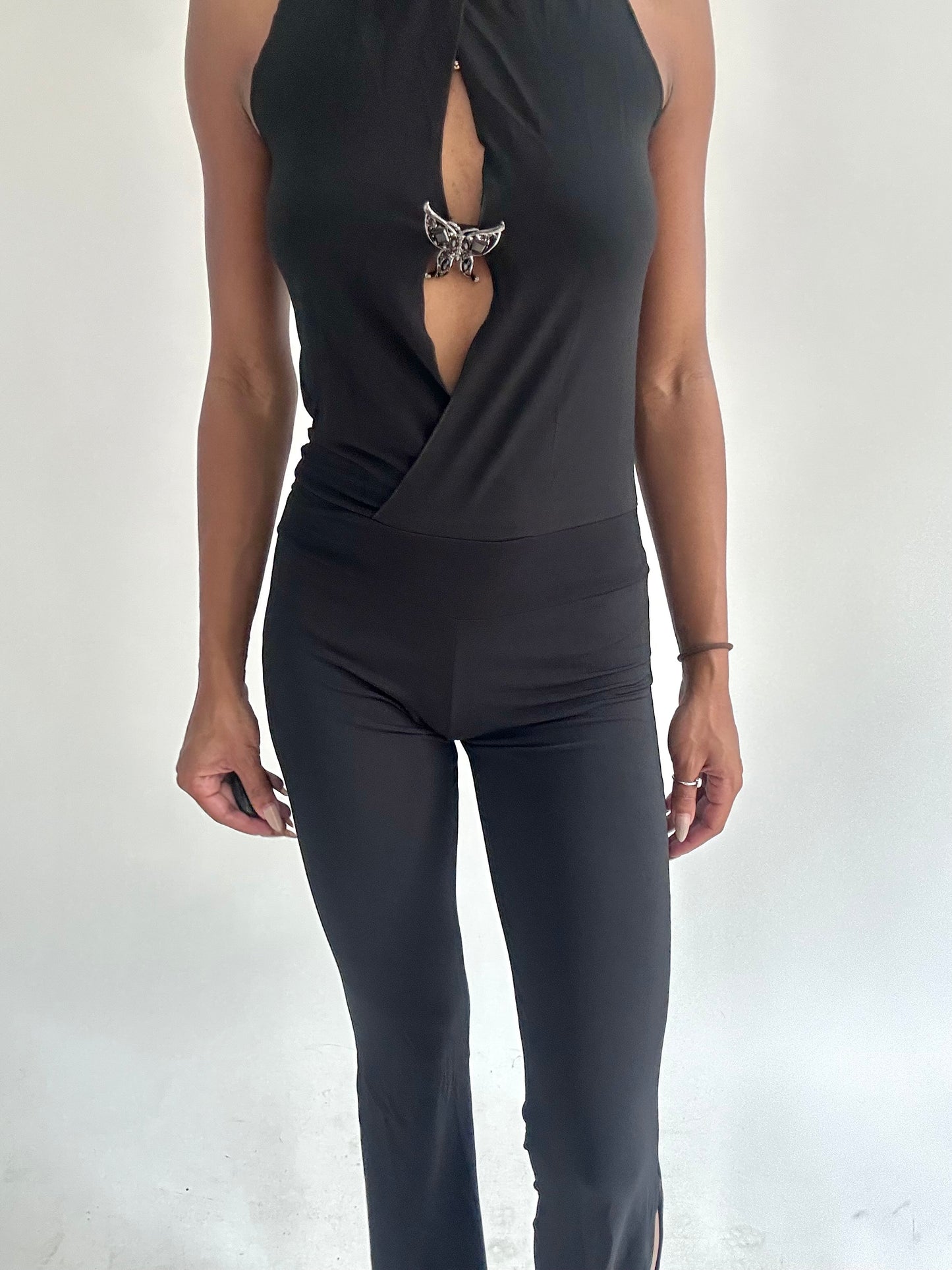 ‼️ | one size black cutout jumpsuit