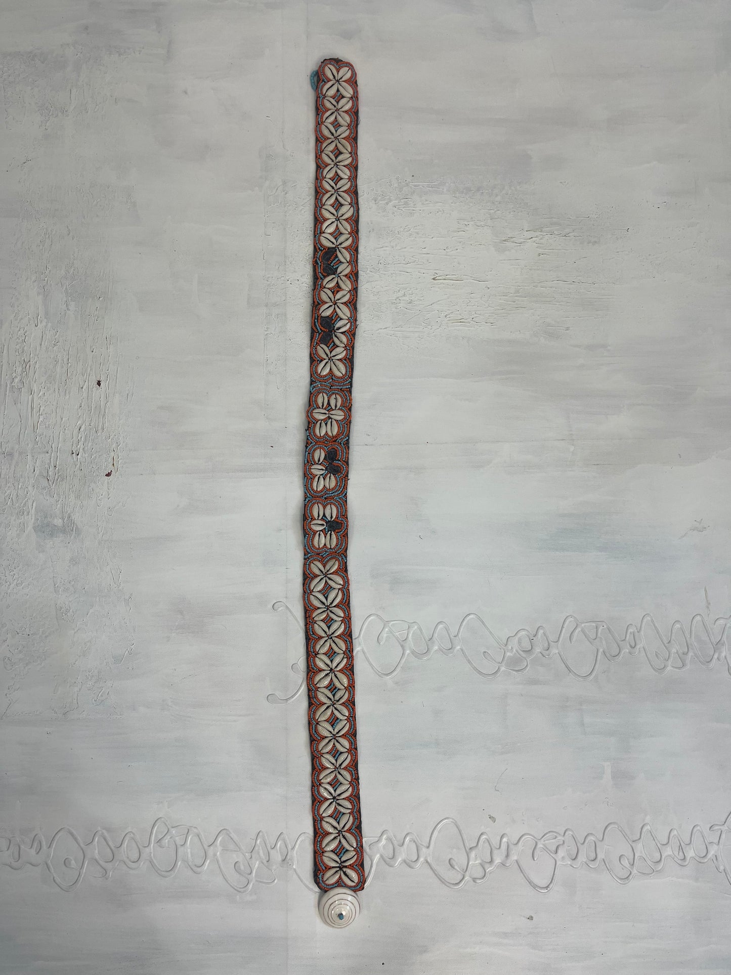 🐚#9 blue and orange shell belt