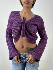BEST PICKS | small purple knit tie up top