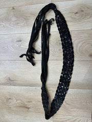 vintage edit twenty-five | one size black sequin belt with tassels