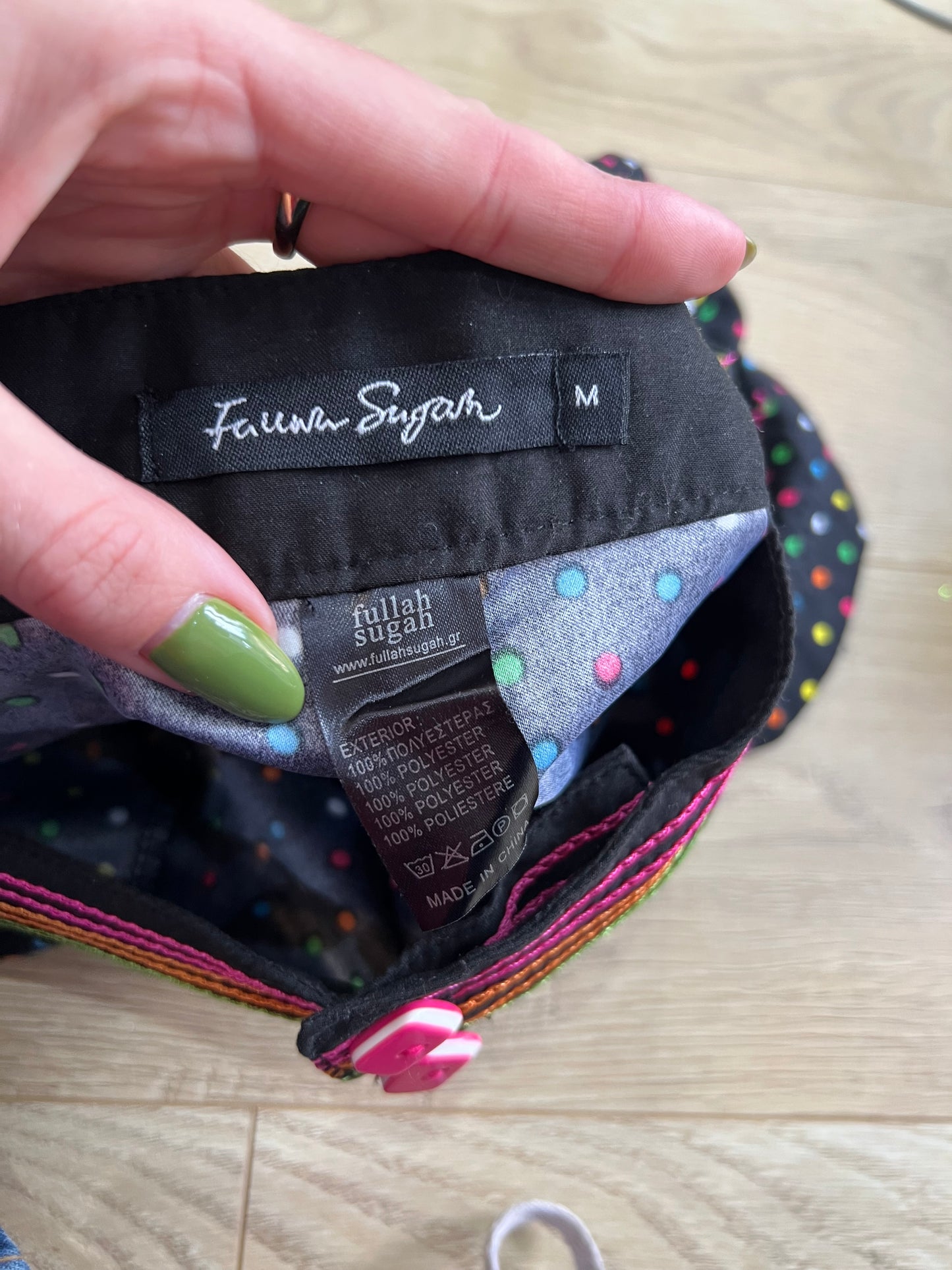 vintage edit nineteen | medium black multicoloured polka dot shorts