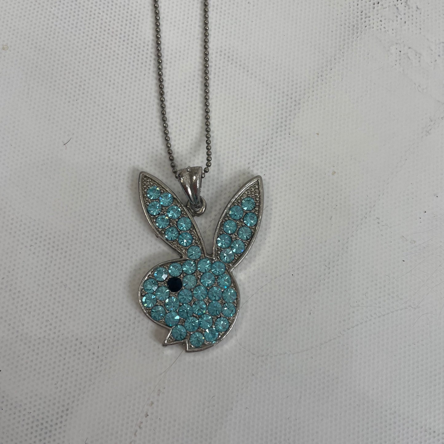 INSTA BADDIE DROP | blue diamanté playboy necklace
