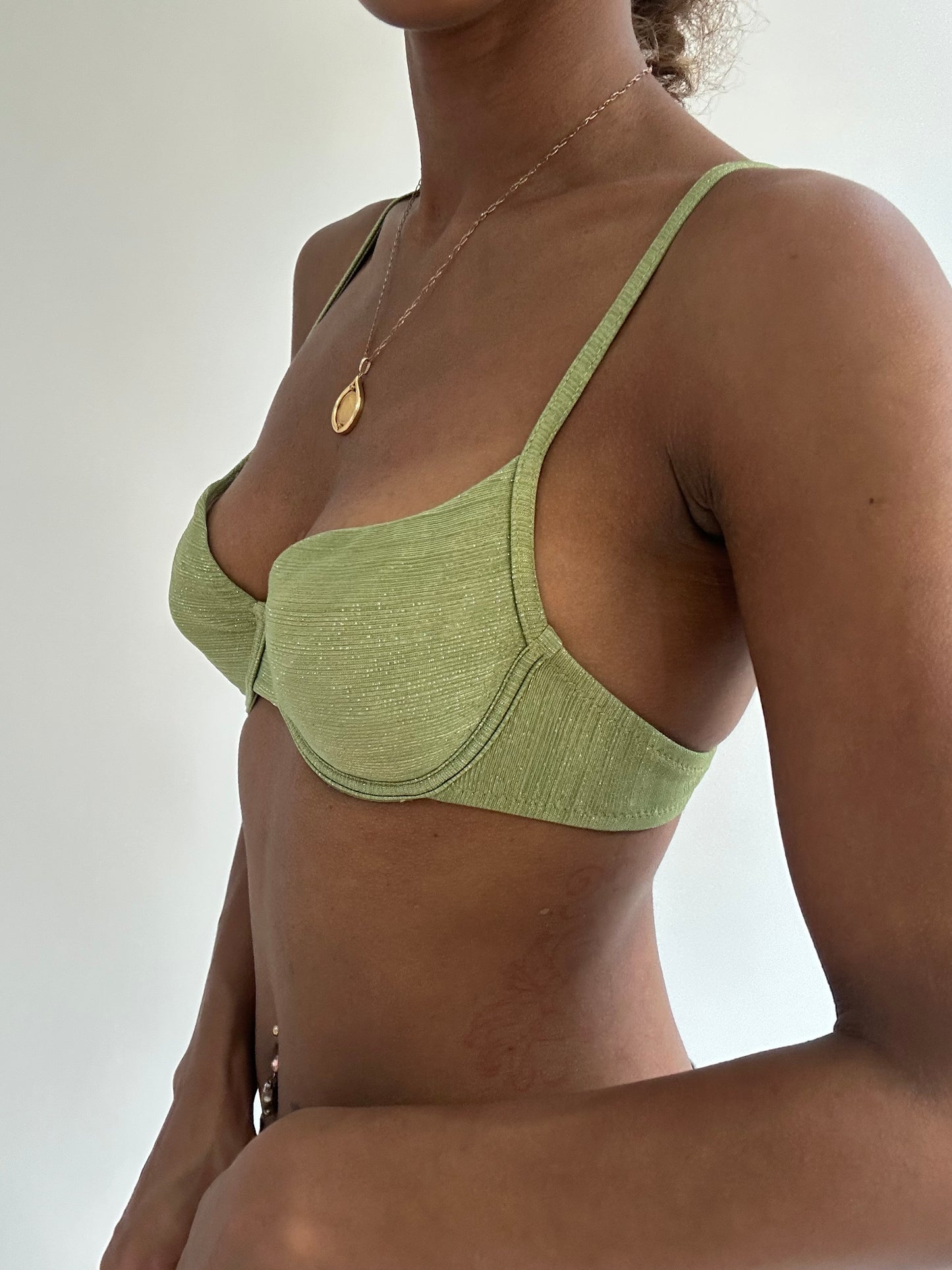 BEST PICKS | small green iridescent print bikini set