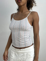 💻 athleisure edit | small white and blue polo u.s cami top