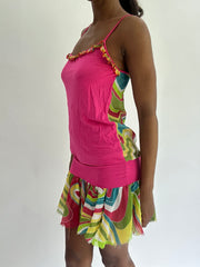 💚colormaxxing drop | kleines rosa Mesh-Detail-Minikleid