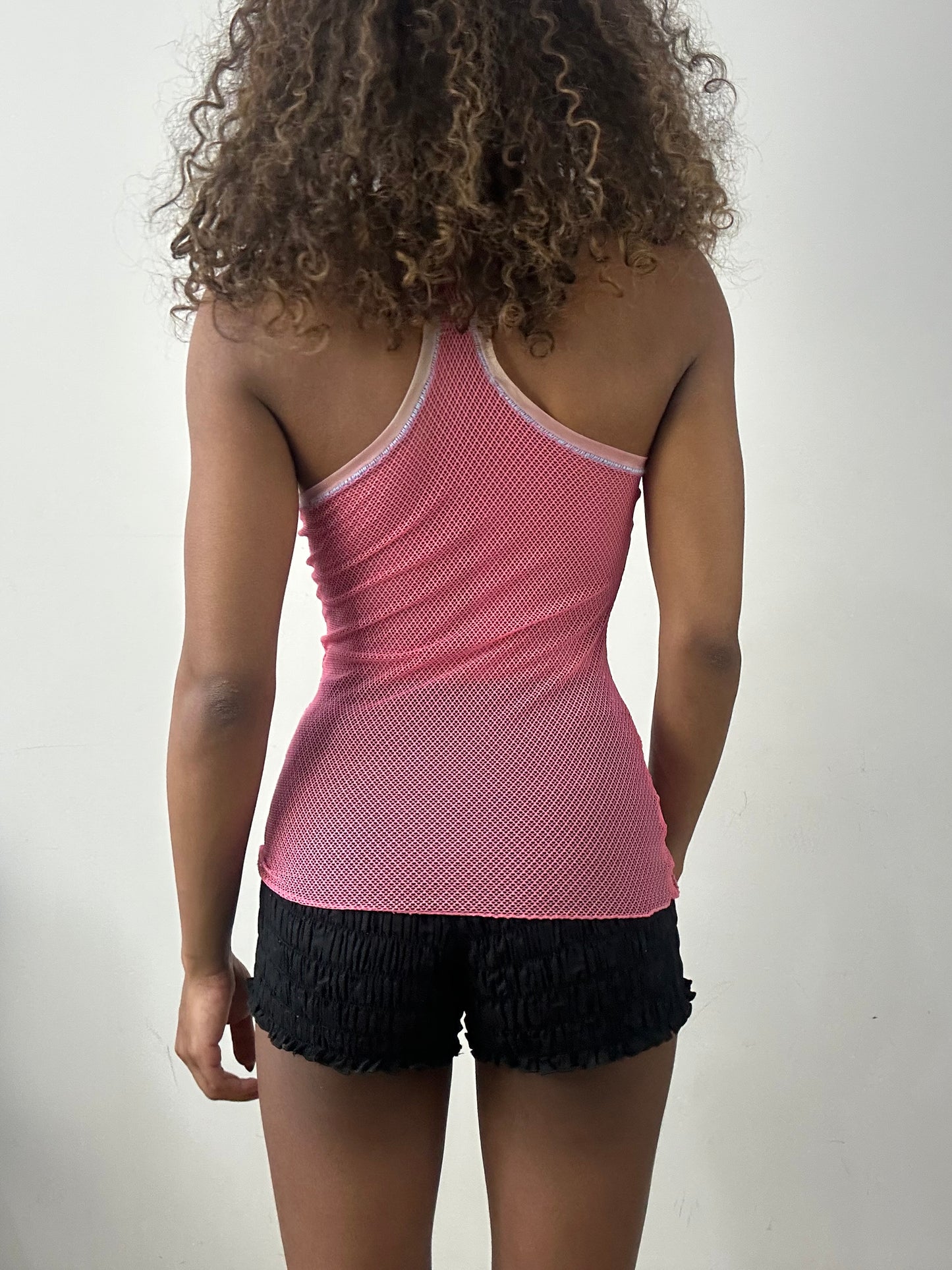 vintage edit: valentine’s day | small pink crochet cami set
