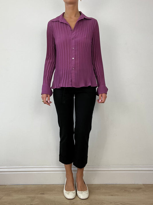 💻 LIBRARIAN CORE | medium purple pleated long sleeved shirt