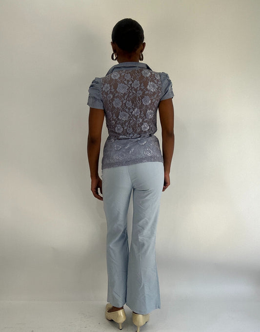 AUTUMN FAVOURITES | small light blue suit trousers