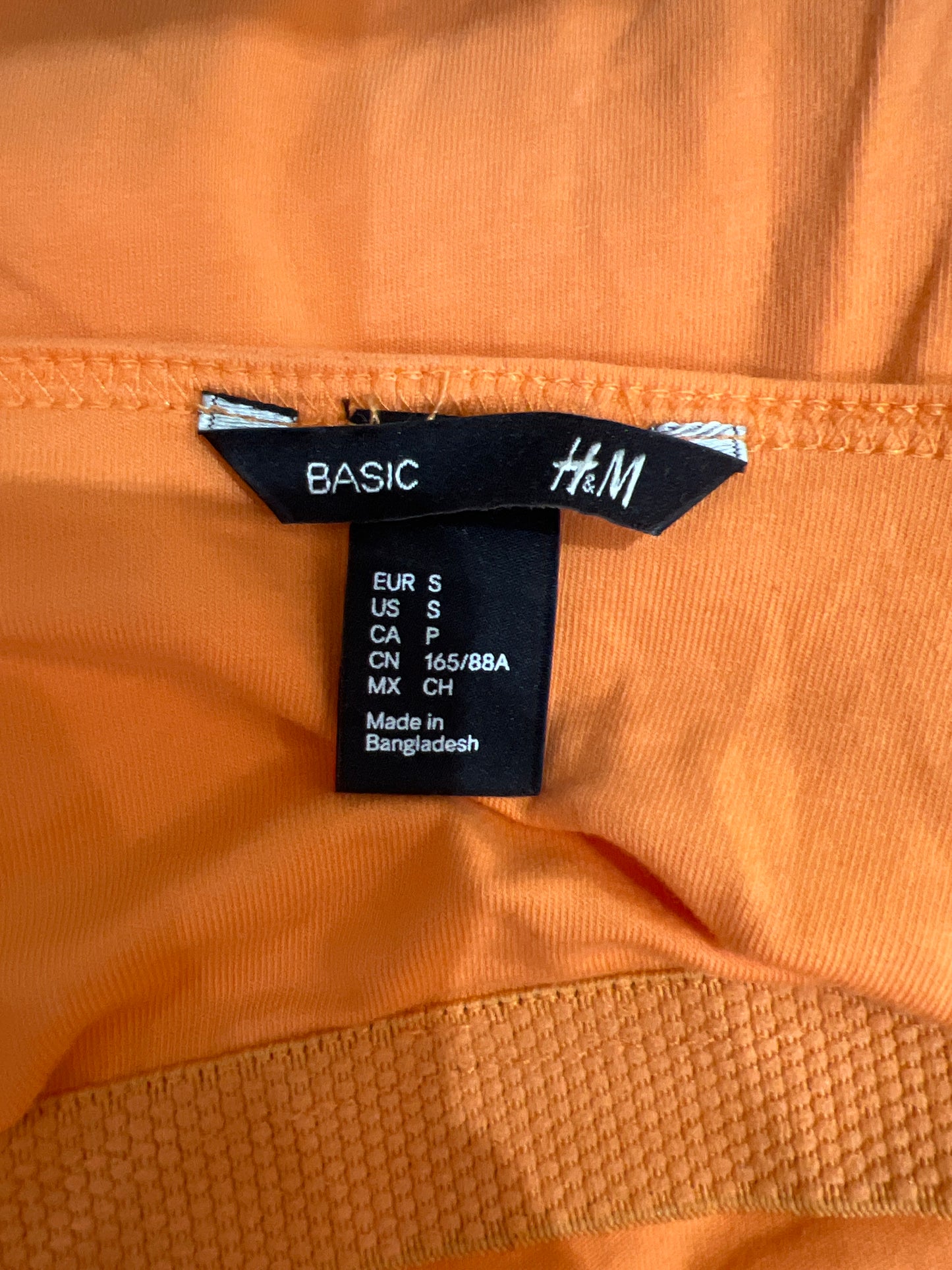 aquamarine drop | small orange bandeau top