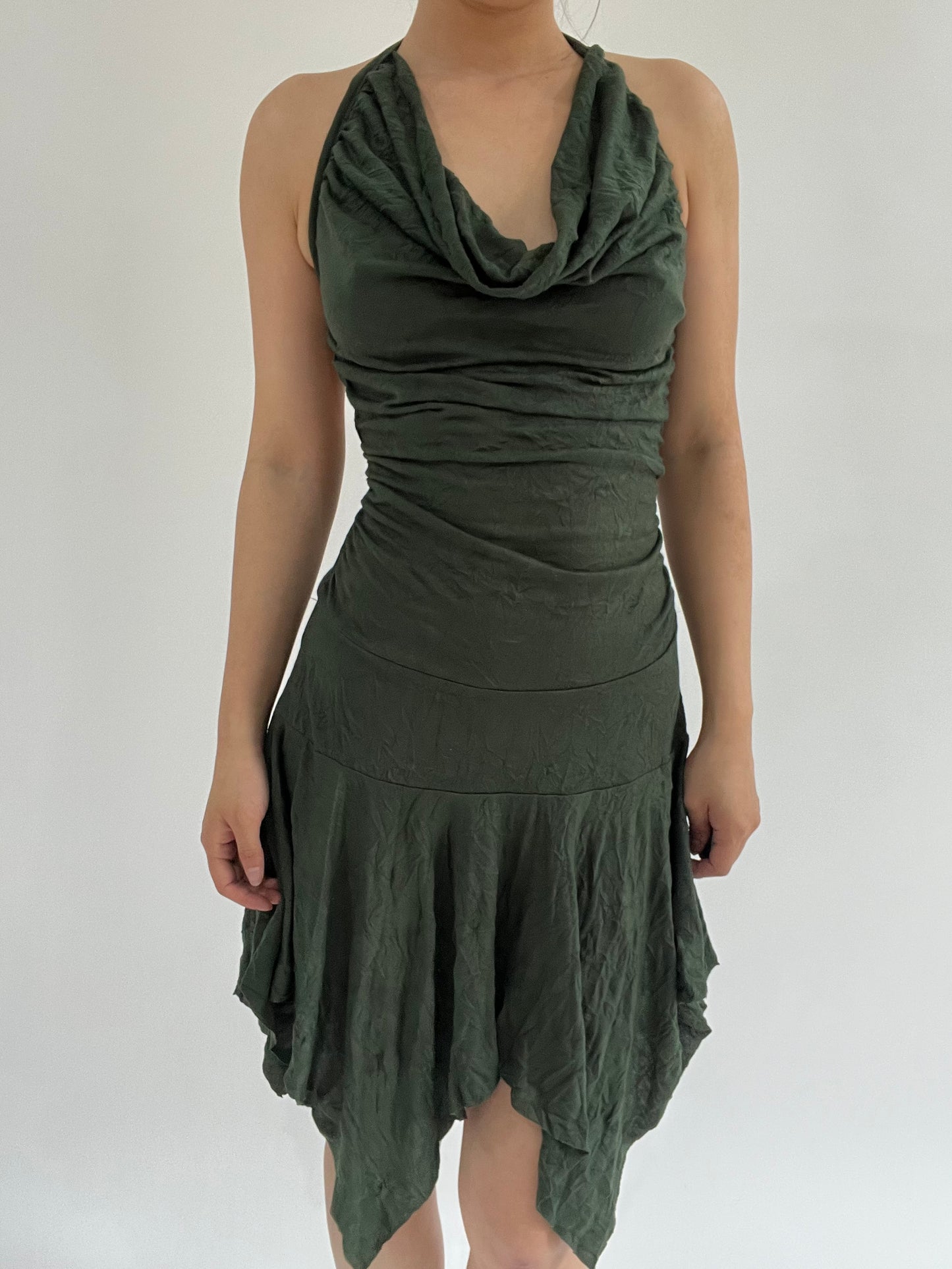 ‼️ small green sleeveless dress