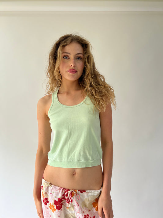 SATC drop | small green old label united colors of benetton tank top