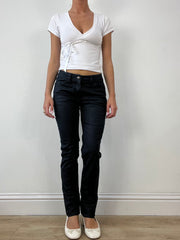 💚 COSY CLASSICS | small dark wash morgan de toi jeans