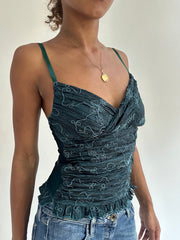 BEST PICKS | small blue iridescent corset style top