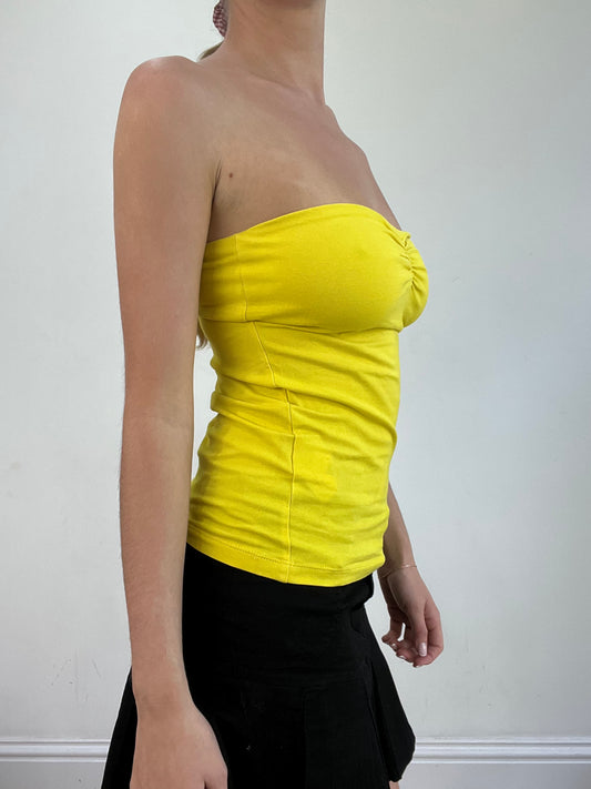 BEST PICKS | small yellow ruched bandeau top