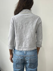 vintage edit: fashion week | small grey moschino cardigan top