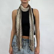 💻BEST PICKS | beige and brown knitted scarf