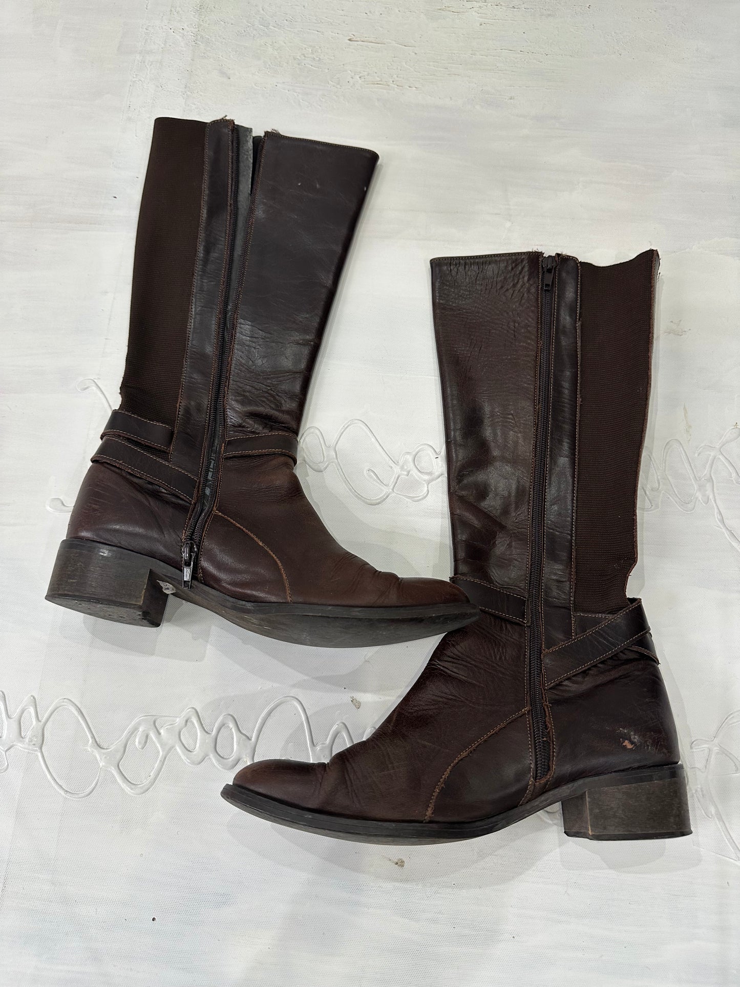 2016 edit | ⭐️UK5 brown buckle knee boots