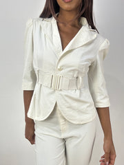 vintage edit thirty-three | small white blazer collar detail