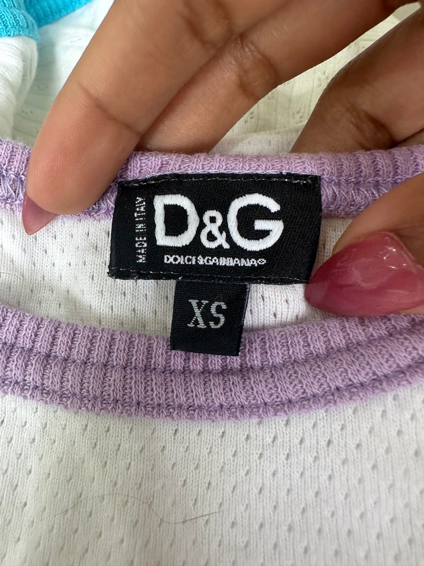 BEST PICKS | extra small white dolce and gabbana logo top