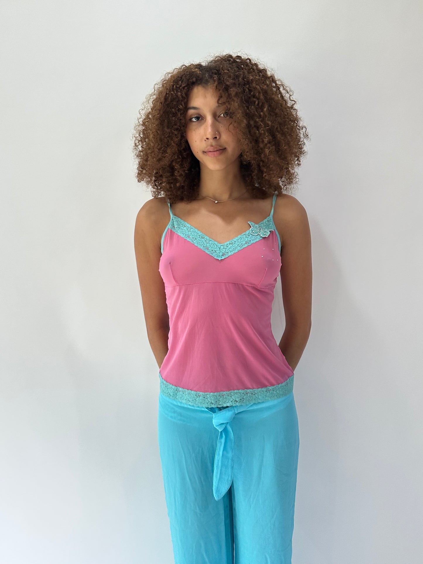 festival drop | small pink old accessorize cami top
