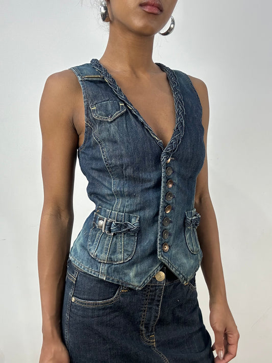 BEST PICKS | extra small blue replay denim waistcoat
