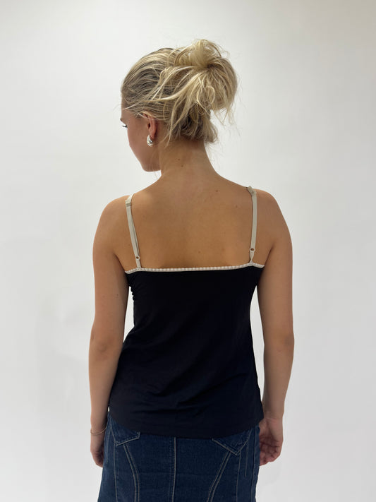 french summer drop | small black cami top