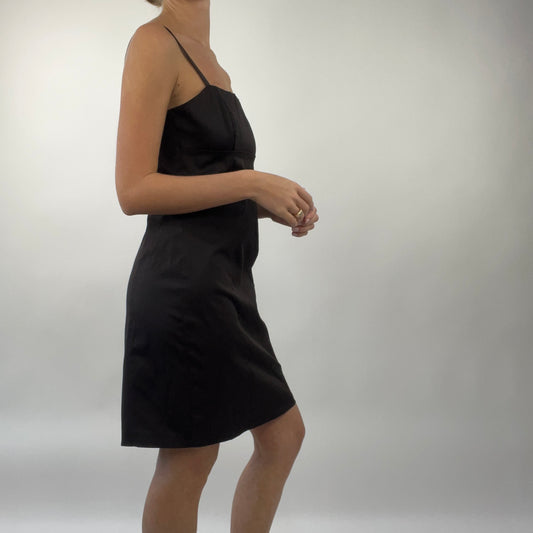 💻PROM SEASON DROP | small / medium dark brown satiny dress