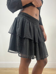 LFW edit | ملابس صغيرة صغيرة بالطابق الأسود مع طباعة Polka Dot