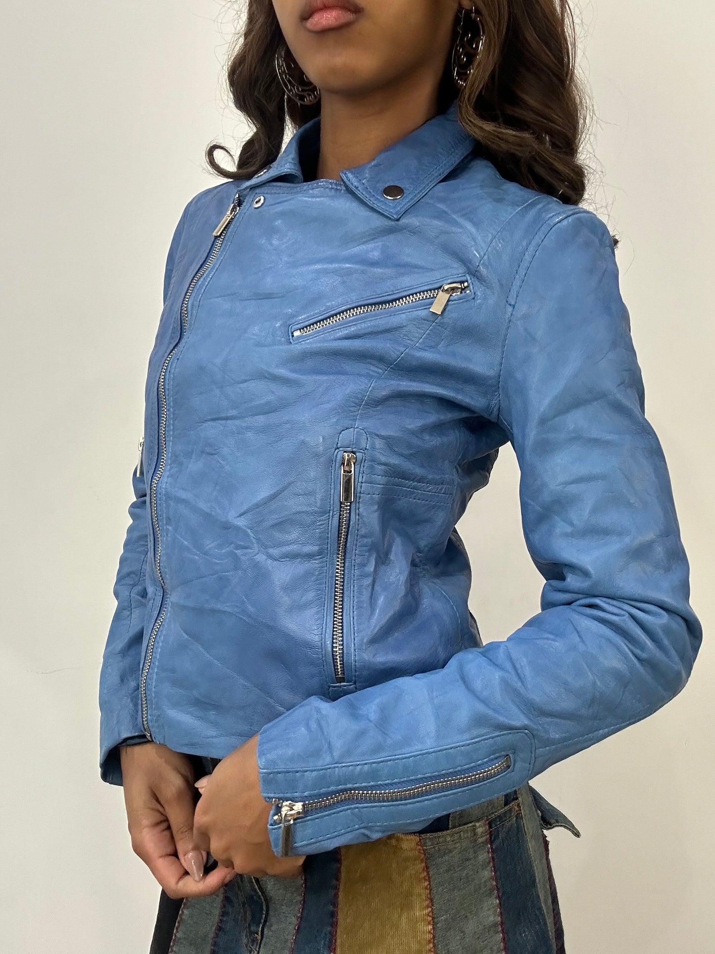 vintage edit: fashion week | small blue zip up jacket