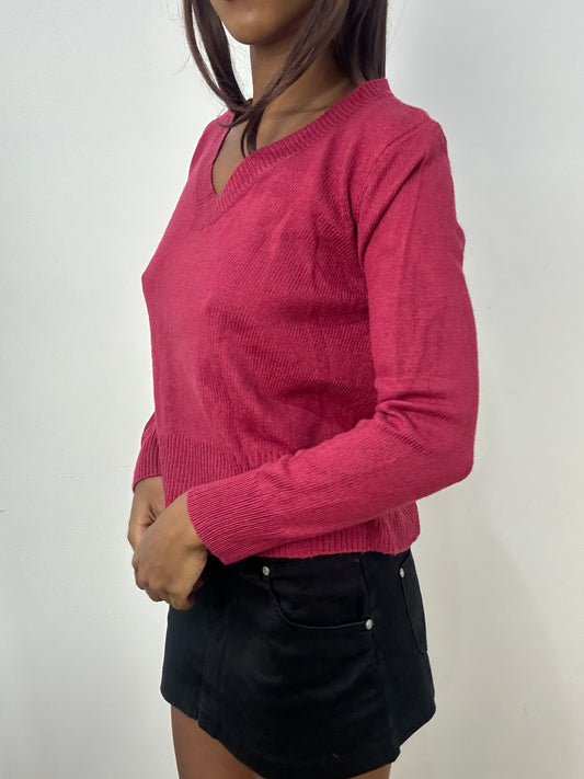 BEST PICKS | small pink v neck knit jumper