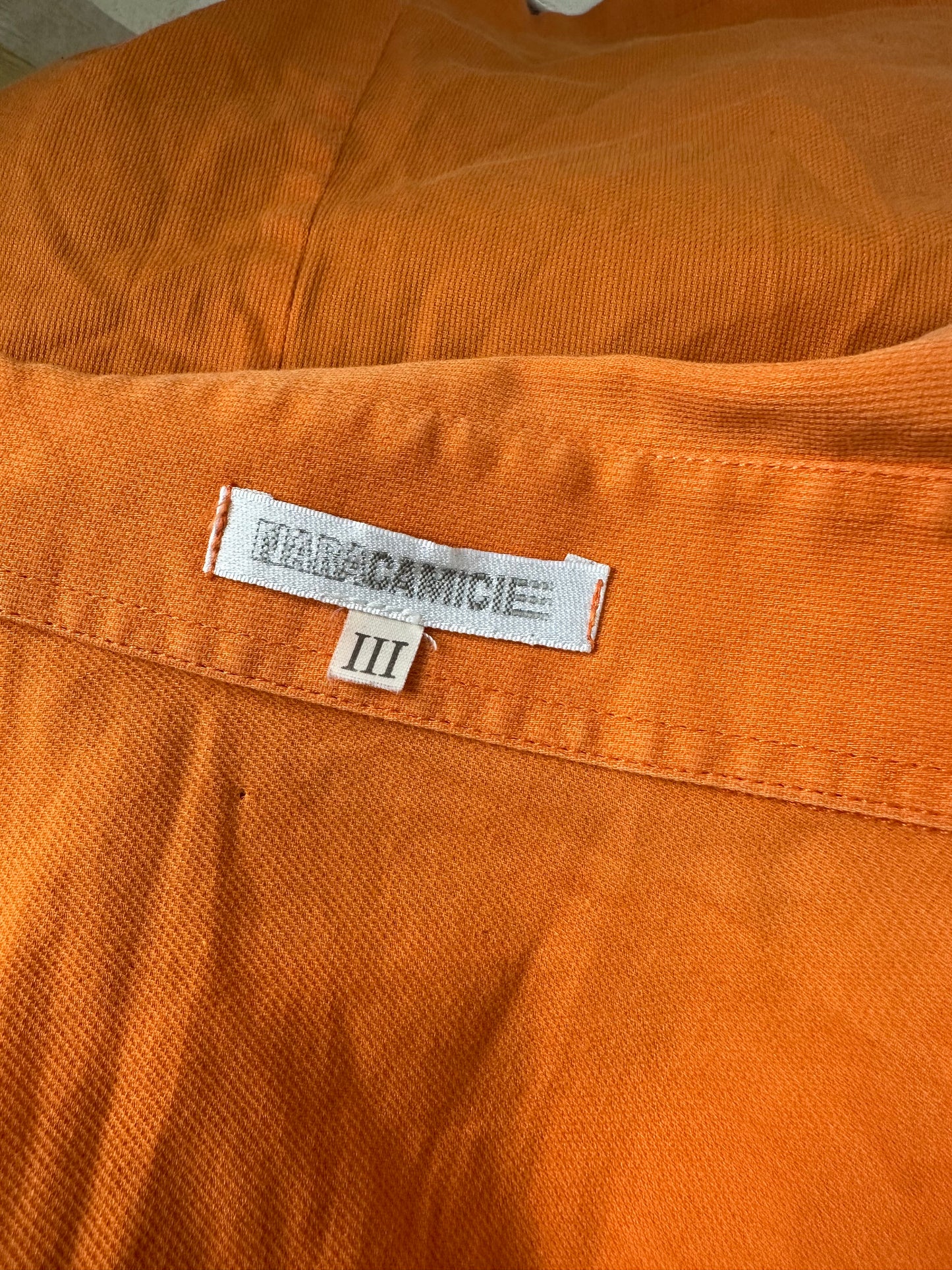 vintage edit: halloween | small orange short sleeve button up shirt